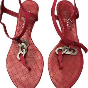 Chanel chain thongs   